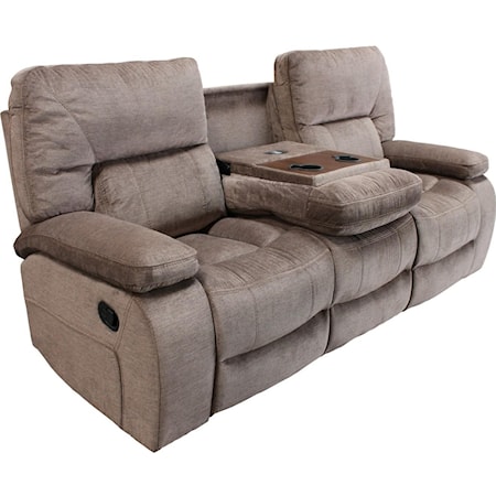 Dual Reclining Sofa with Drop Down Console